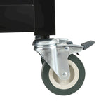 Carrello da cucina con ripiano in legno massiccio e ruote bloccabili