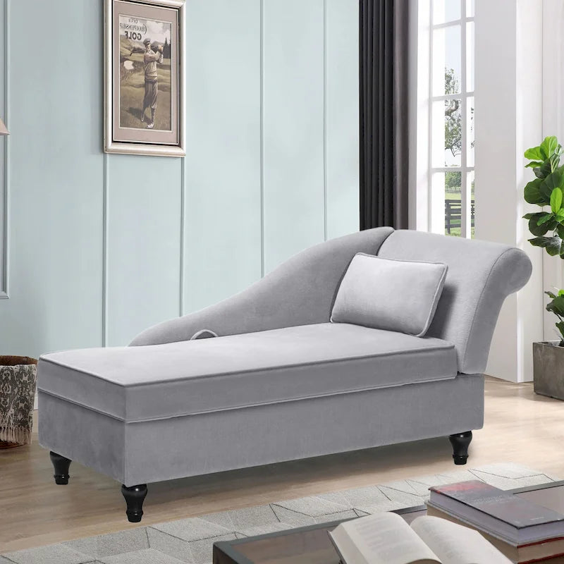 Chaise longue da interno Divano imbottito reclinabile Sedia a sdraio per soggiorno camera da letto