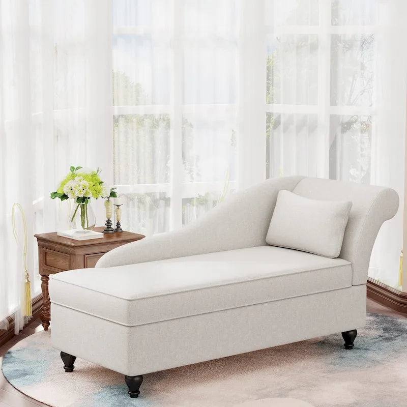 Chaise longue da interno Divano imbottito reclinabile Sedia a sdraio per soggiorno camera da letto