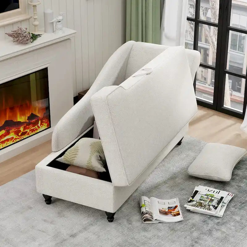 Chaise longue da interno Divano imbottito reclinabile Sedia a sdraio per soggiorno camera da letto