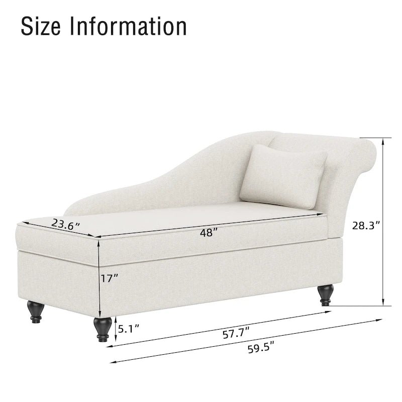 Chaise longue da interno Divano imbottito reclinabile Sedia a sdraio per soggiorno camera da letto