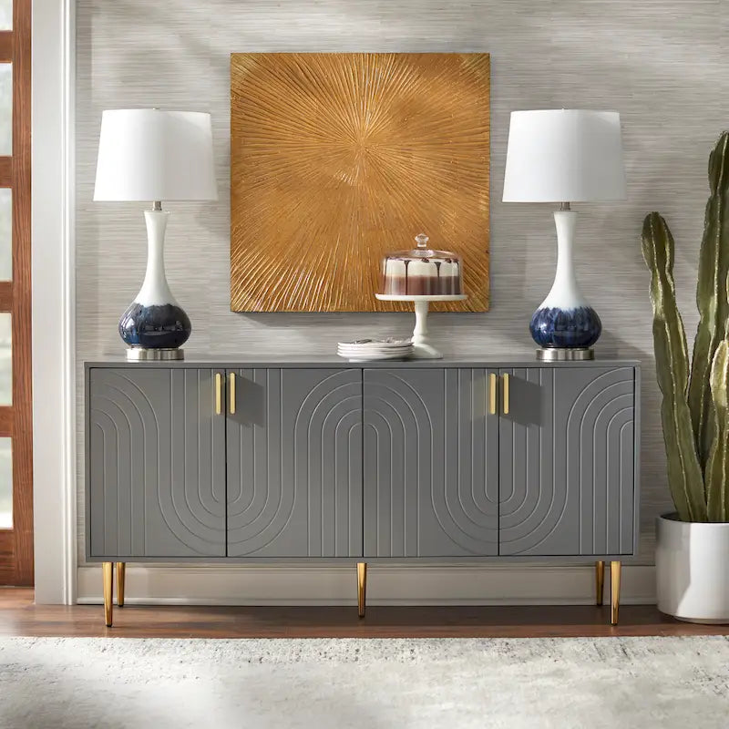 Madia/Credenza a Quattro Ante Stile Mid-Century