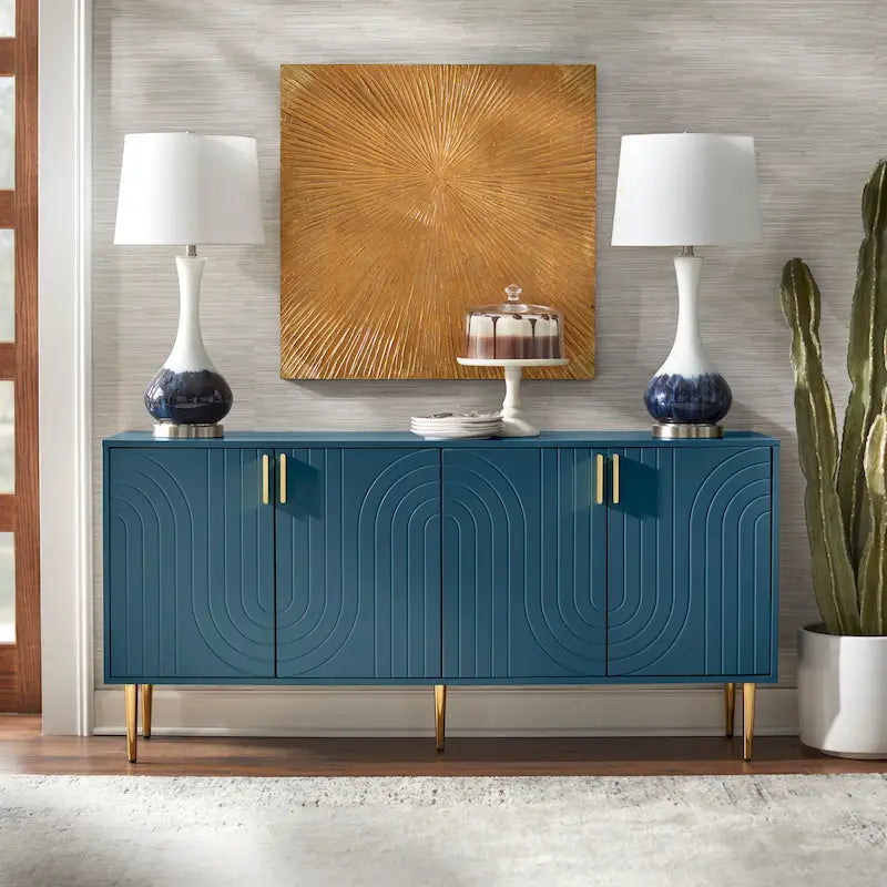 Madia/Credenza a Quattro Ante Stile Mid-Century