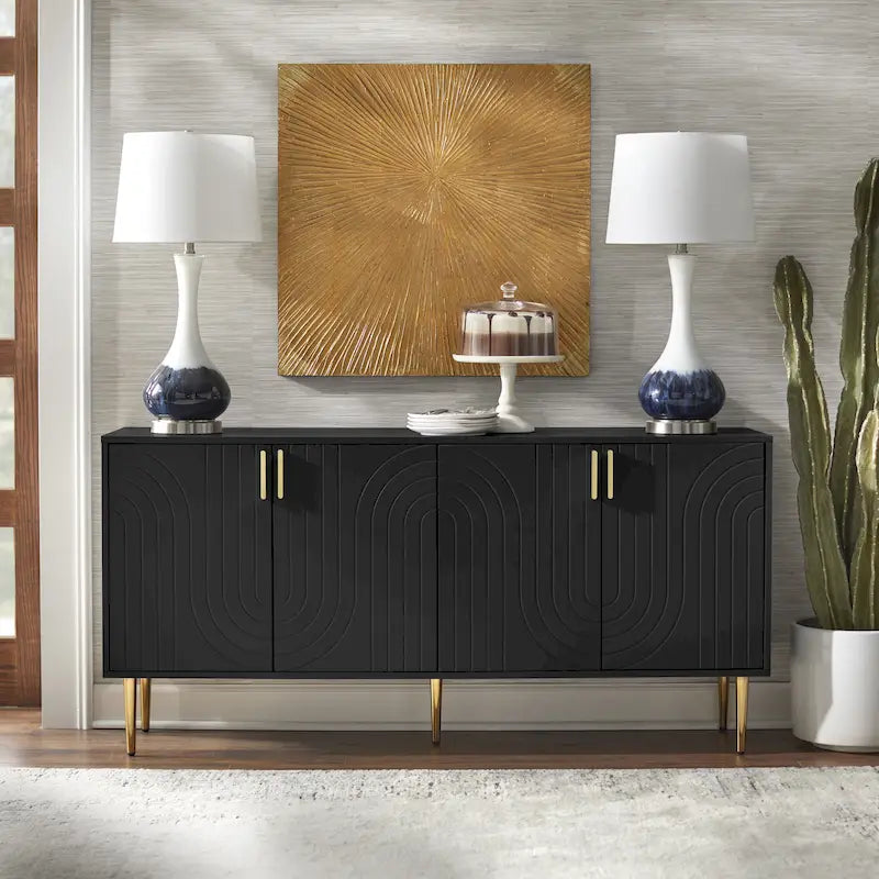 Madia/Credenza a Quattro Ante Stile Mid-Century