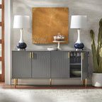 Madia/Credenza a Quattro Ante Stile Mid-Century