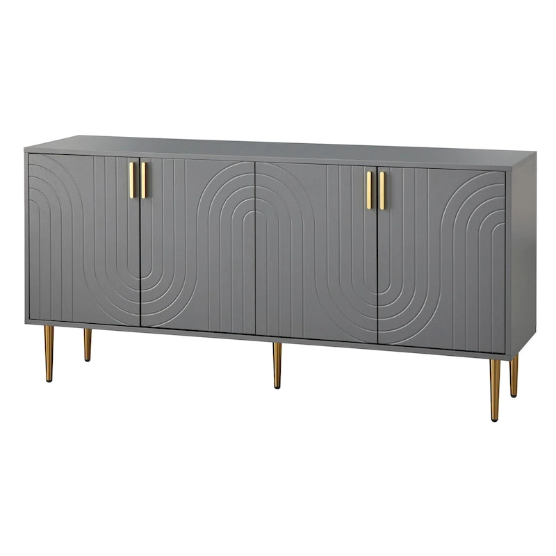 Madia/Credenza a Quattro Ante Stile Mid-Century