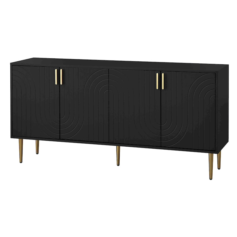 Madia/Credenza a Quattro Ante Stile Mid-Century