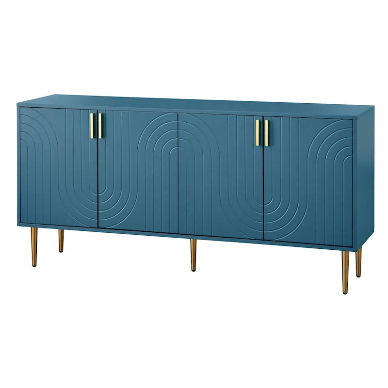 Madia/Credenza a Quattro Ante Stile Mid-Century
