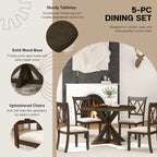 Set da pranzo 5 pz in legno