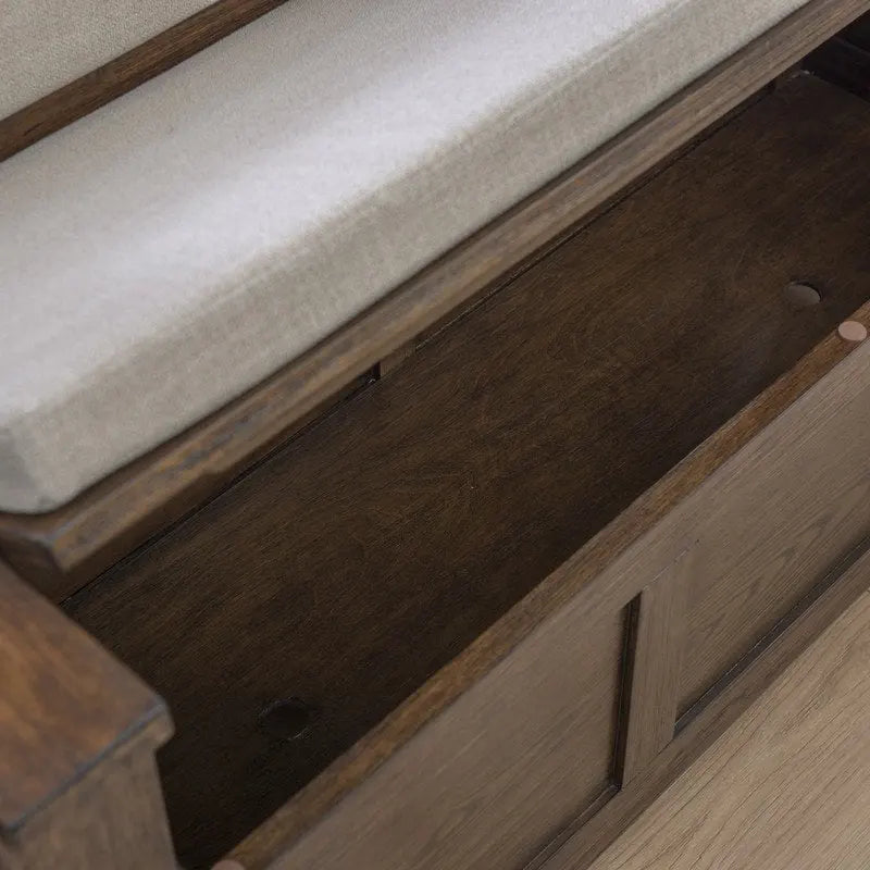 Panca in legno con piano apribile per ingresso