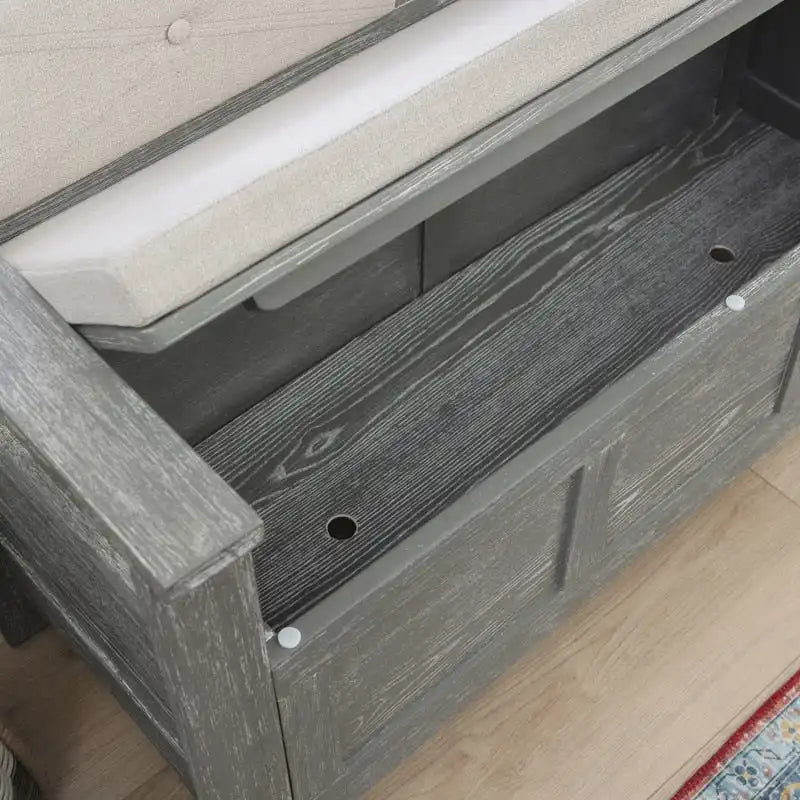 Panca in legno con piano apribile per ingresso