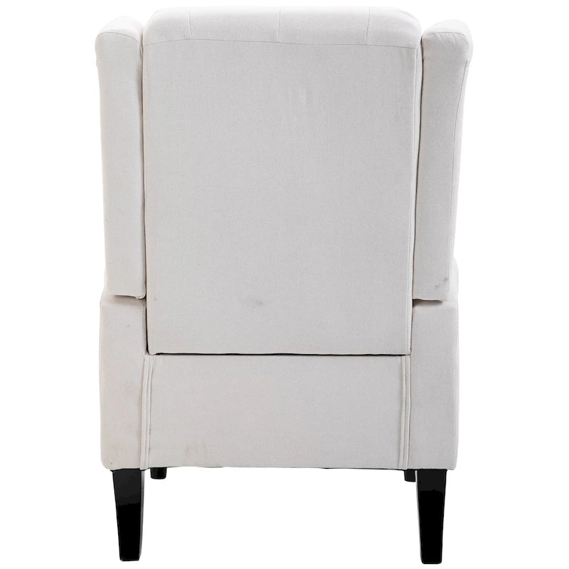 Poltrona d'Appoggio con Gambe in Legno e Trapuntatura
