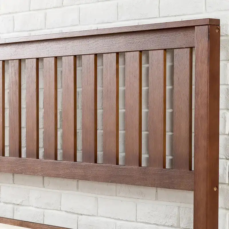 Letto a piattaforma in legno massello antico Espresso