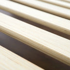 Letto a piattaforma in legno massello antico Espresso
