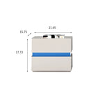 Comodino Intelligente a LED H 17.72 con Stazione di Ricarica e Cassetto per Camera da Letto in Nero/Bianco/Crema