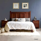 Letto a piattaforma Shaker con pannello in legno massello