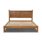 Letto a piattaforma Shaker con pannello in legno massello