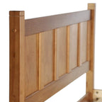 Letto a piattaforma Shaker con pannello in legno massello