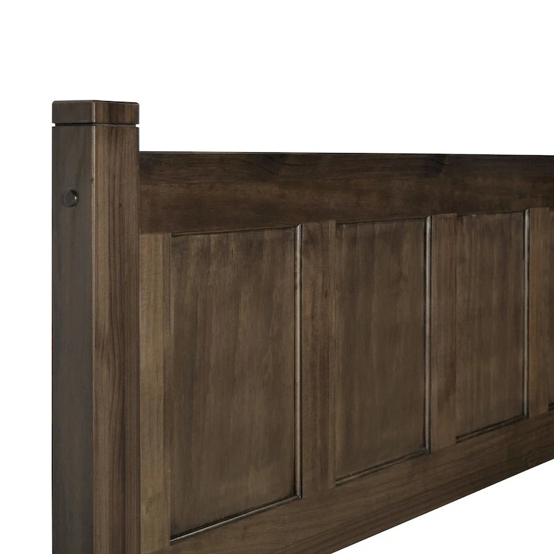 Letto a piattaforma Shaker con pannello in legno massello