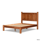 Letto a piattaforma Shaker con pannello in legno massello