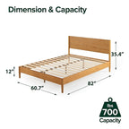Struttura letto in legno stile Mid-Century