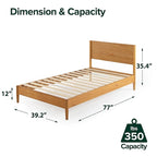 Struttura letto in legno stile Mid-Century