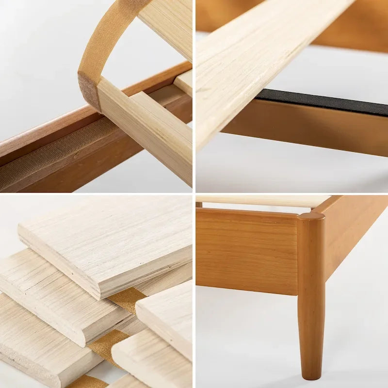 Struttura letto in legno stile Mid-Century