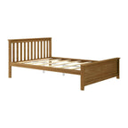 Classico letto a piattaforma Queen in vero legno massello