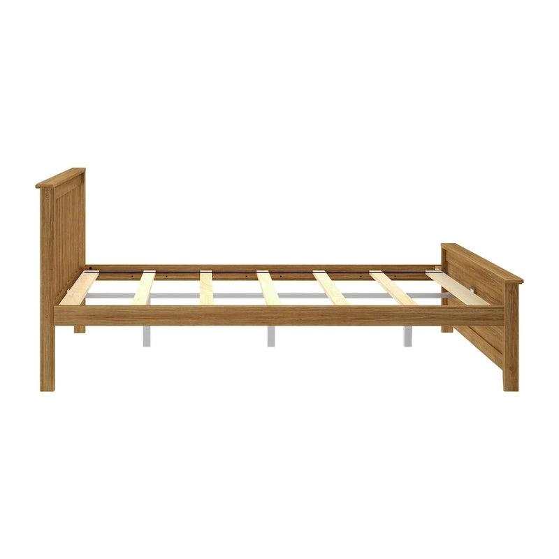 Classico letto a piattaforma Queen in vero legno massello