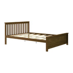 Classico letto a piattaforma Queen in vero legno massello