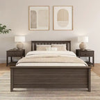 Classico letto a piattaforma Queen in vero legno massello