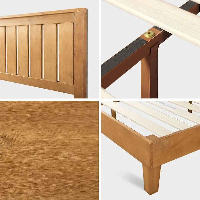 Struttura letto a piattaforma Deluxe in pino rustico