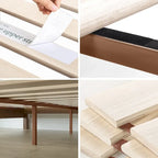 Struttura letto a piattaforma Deluxe in pino rustico
