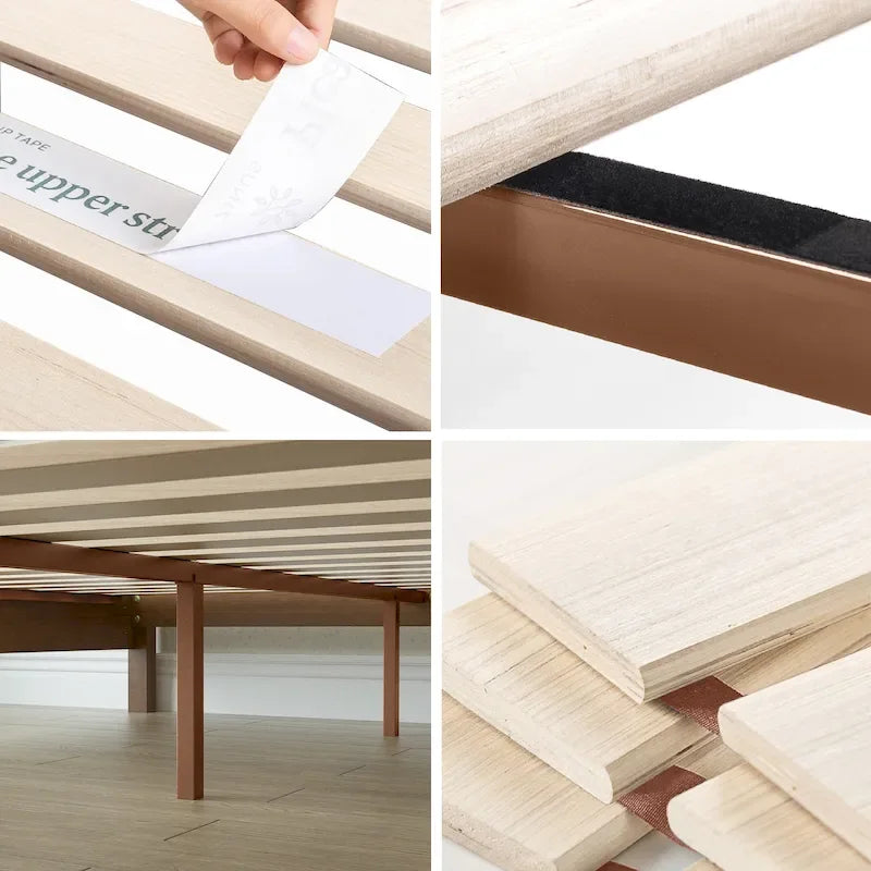 Struttura letto a piattaforma Deluxe in pino rustico