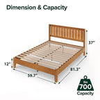 Struttura letto a piattaforma Deluxe in pino rustico
