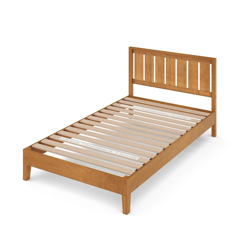 Struttura letto a piattaforma Deluxe in pino rustico