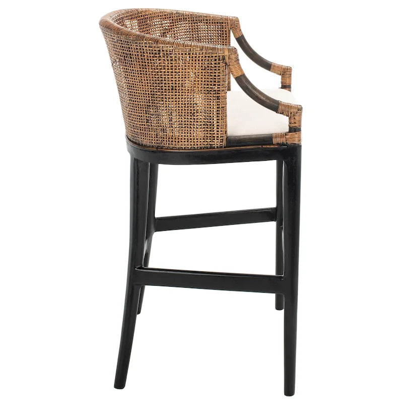 Sgabello da bar in rattan da 76 cm