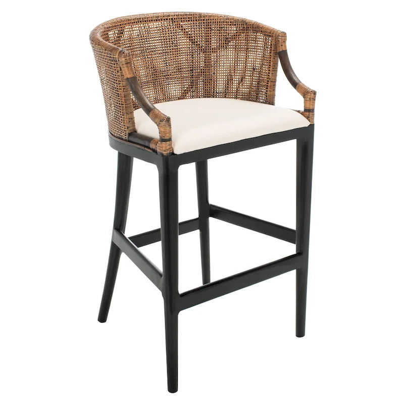 Sgabello da bar in rattan da 76 cm