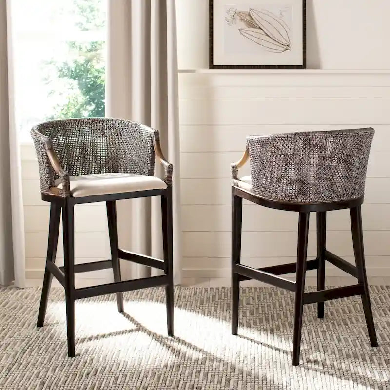 Sgabello da bar in rattan da 76 cm