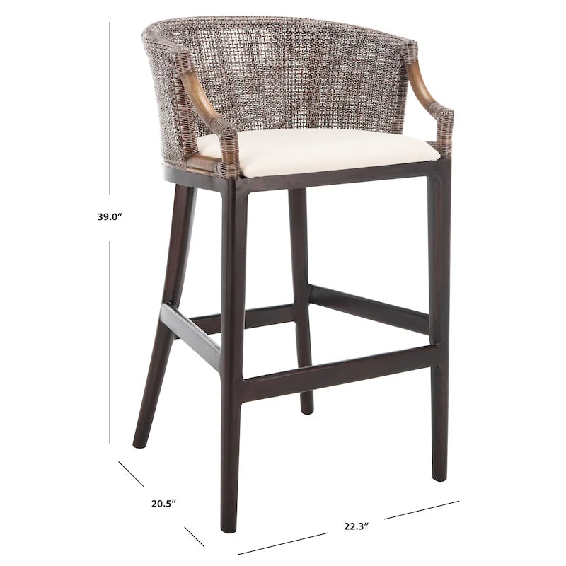 Sgabello da bar in rattan da 76 cm