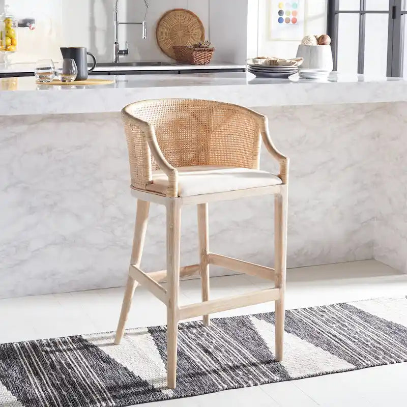 Sgabello da bar in rattan da 76 cm