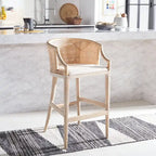 Sgabello da bar in rattan da 76 cm