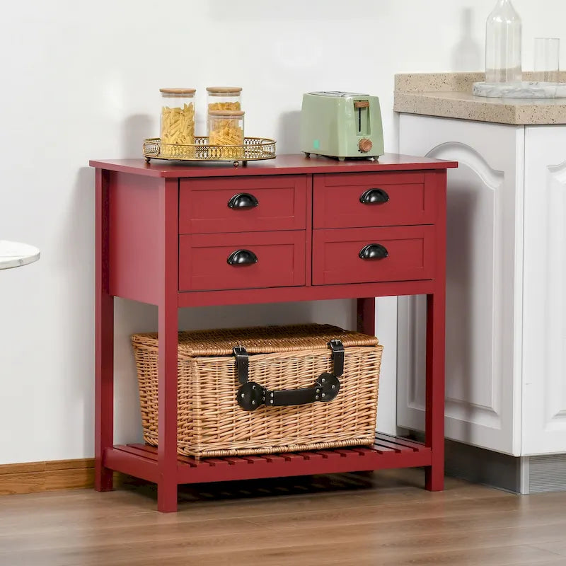 Credenza Madia, Tavolo Consolle da Portata con Contenitore