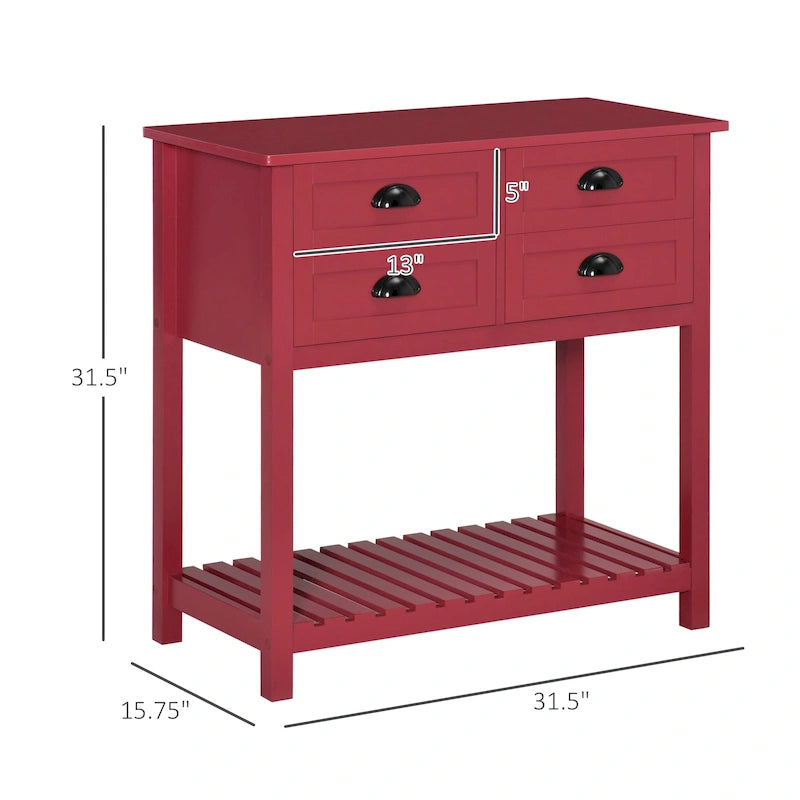 Credenza Madia, Tavolo Consolle da Portata con Contenitore