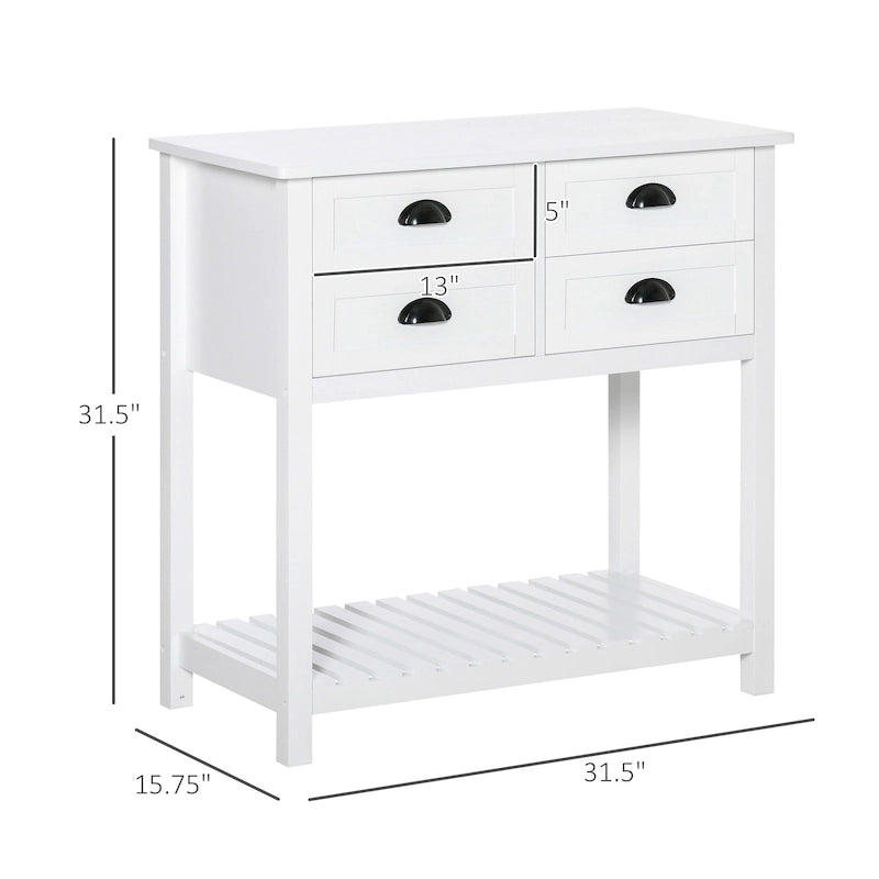 Credenza Madia, Tavolo Consolle da Portata con Contenitore