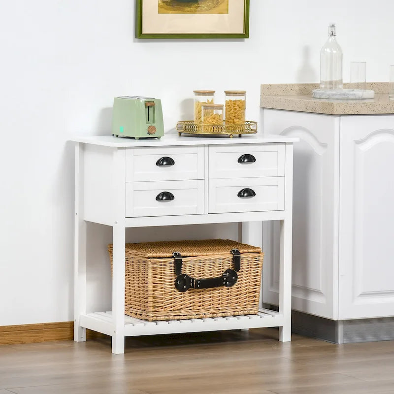Credenza Madia, Tavolo Consolle da Portata con Contenitore