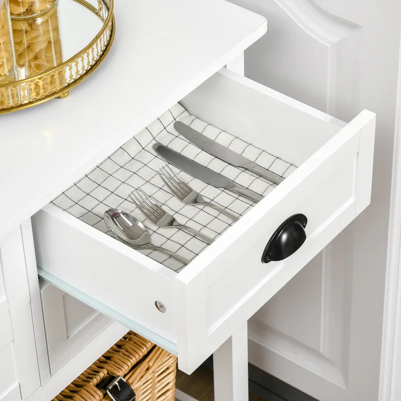 Credenza Madia, Tavolo Consolle da Portata con Contenitore