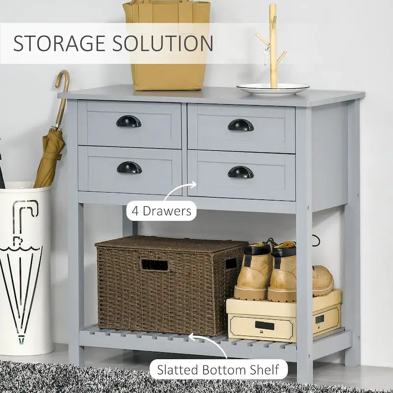 Credenza Madia, Tavolo Consolle da Portata con Contenitore