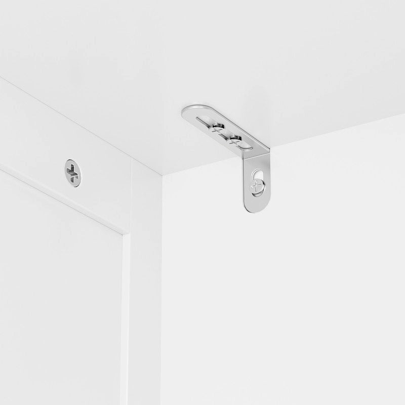 Dispensa da Cucina, Mobiletto Contenitore Autoportante per Bagno con 2 Ante e Cassetti