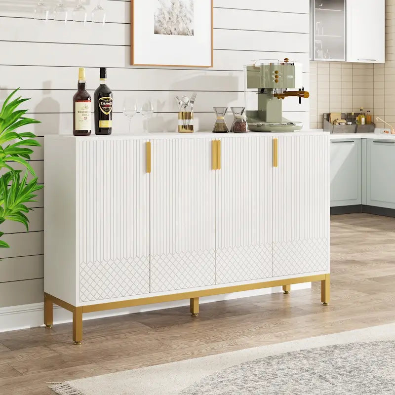 Mobile credenza da cucina da 55 pollici, mobile buffet con spazio di archiviazione